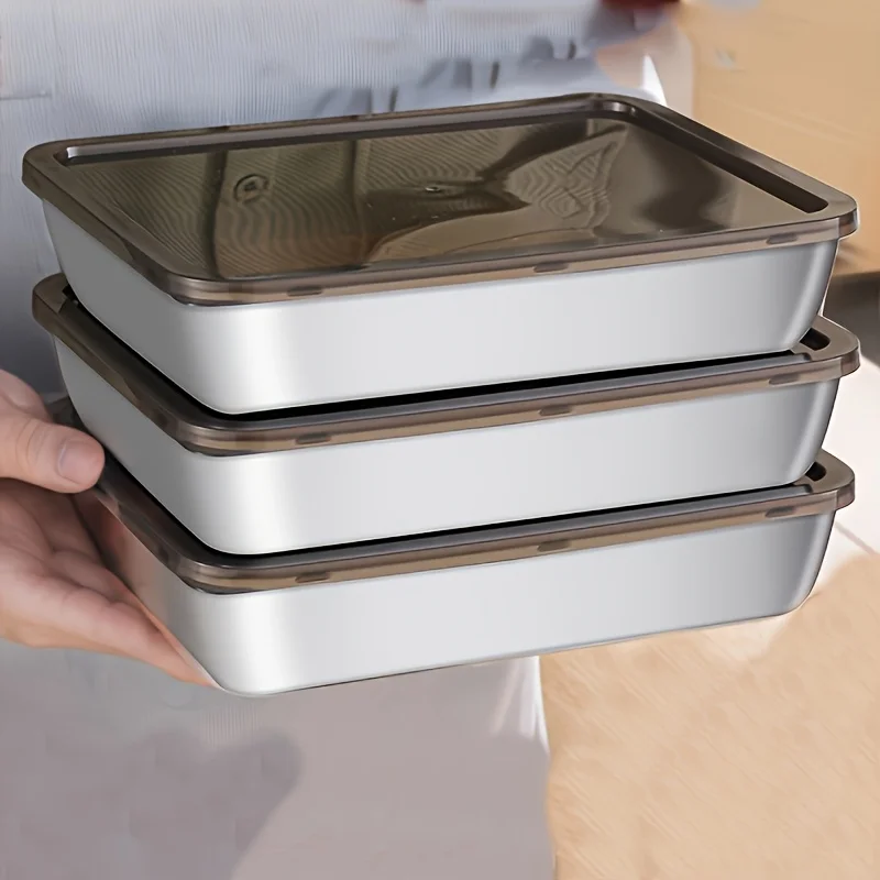 Set Food Storage - 5pcs Stainless Steel Food Storage Set
