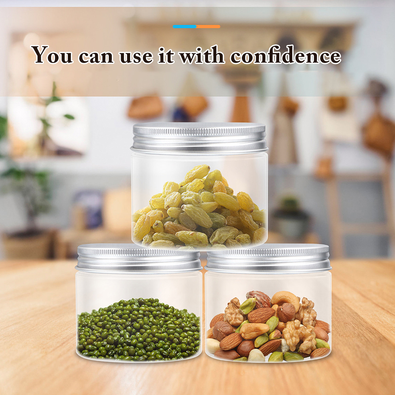 Food Storage Jars With Lids - 12Pcs Food Storage Jars Set Reusable