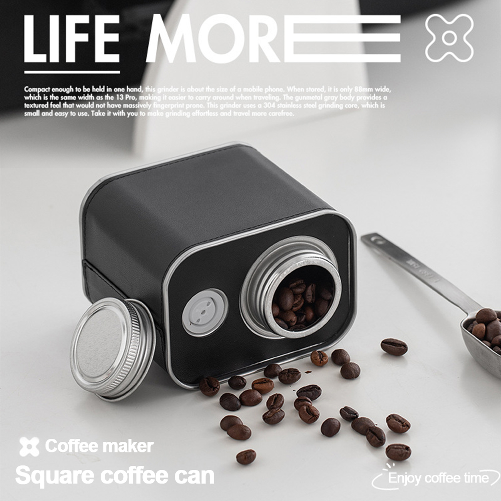 Food Storage Square Containers - Coffee Bean Airtight Cans Outdoor Camping