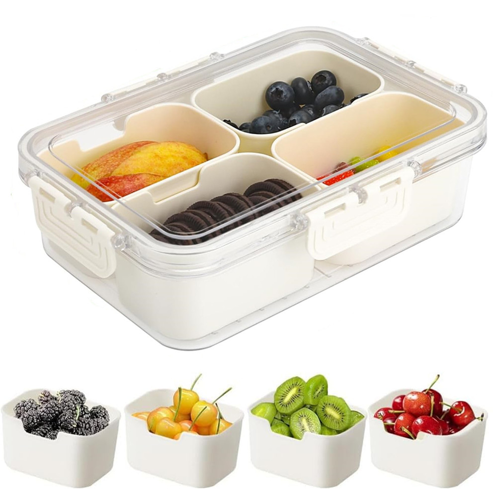 Food Storage Square Containers - Portable Food Storage Box, Snack Storage