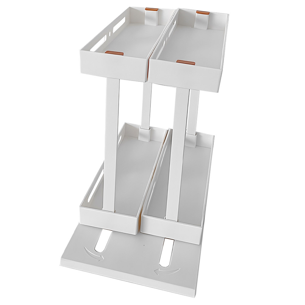 Food Storage Without Plastic - 2 Tier Sliding Kitchen Storage Organizer