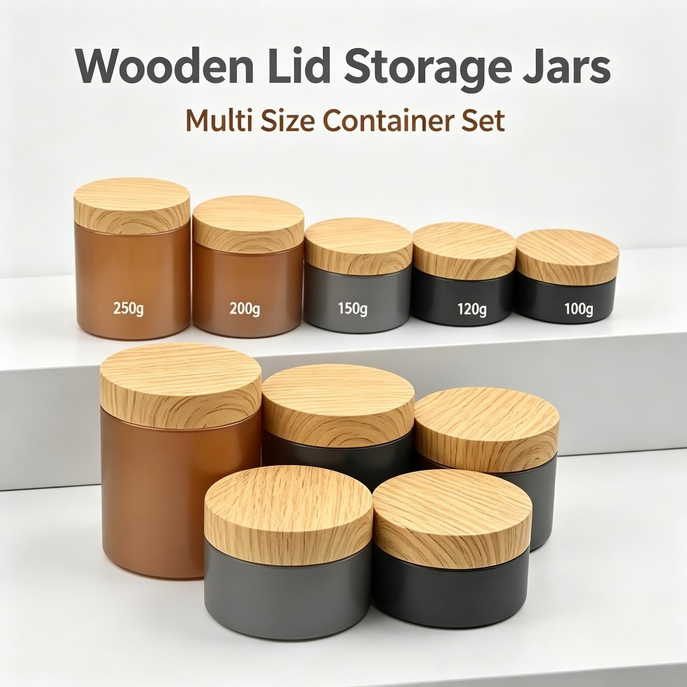 Food Storage Jars With Lids - 30PCS PET Empty Plastic Jar 100/120/150/200/250G