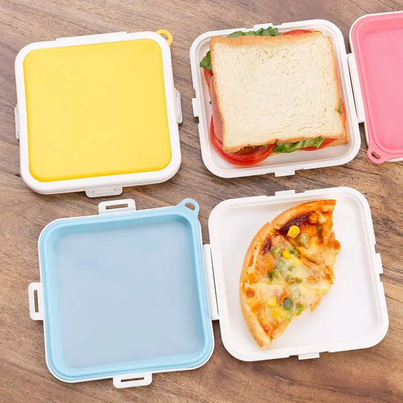 Food Storage Silicone - 1pc Portable Sandwich Crisper Toast Storage