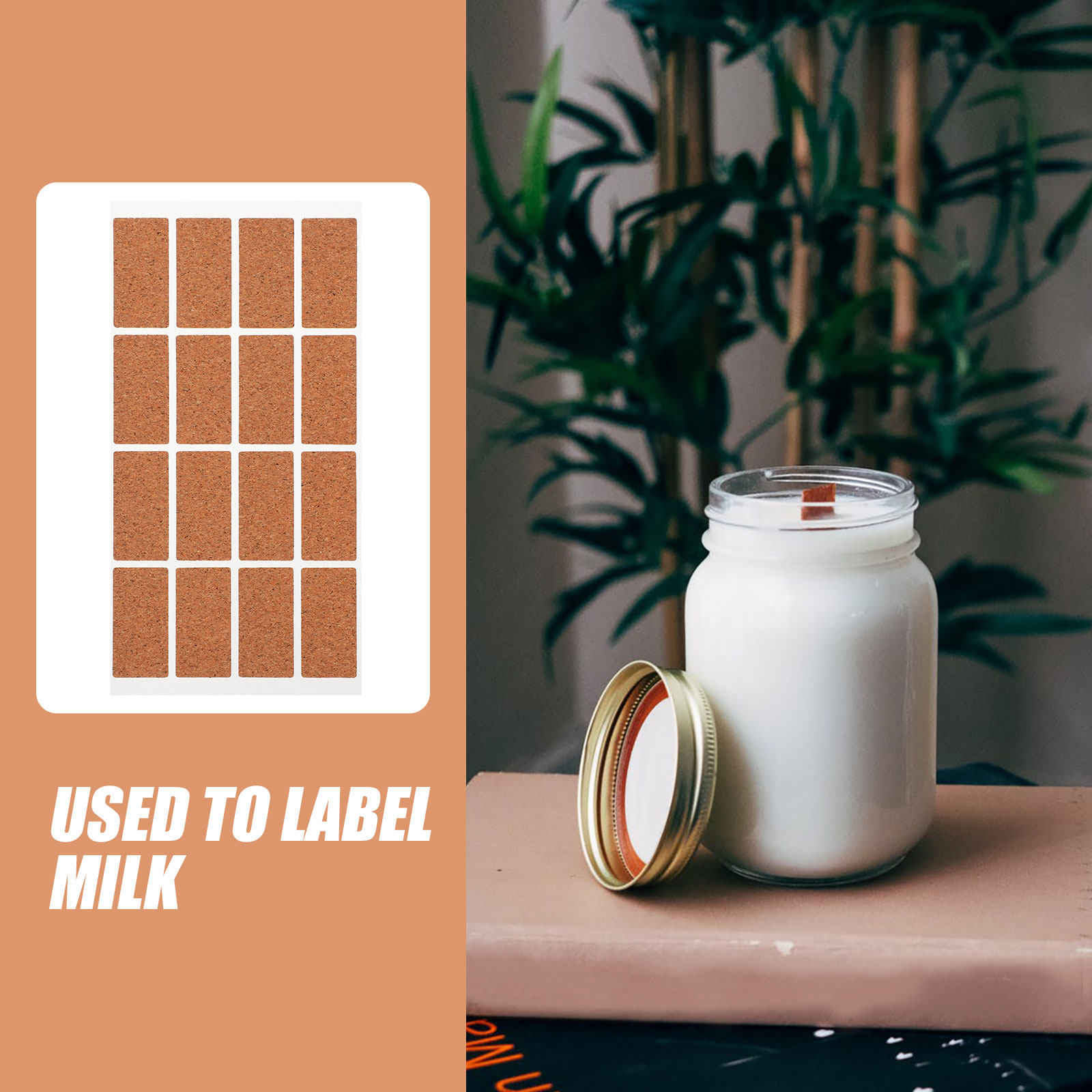 Food Storage Jar Labels - 48Pcs Water Resistant Storage Labels for