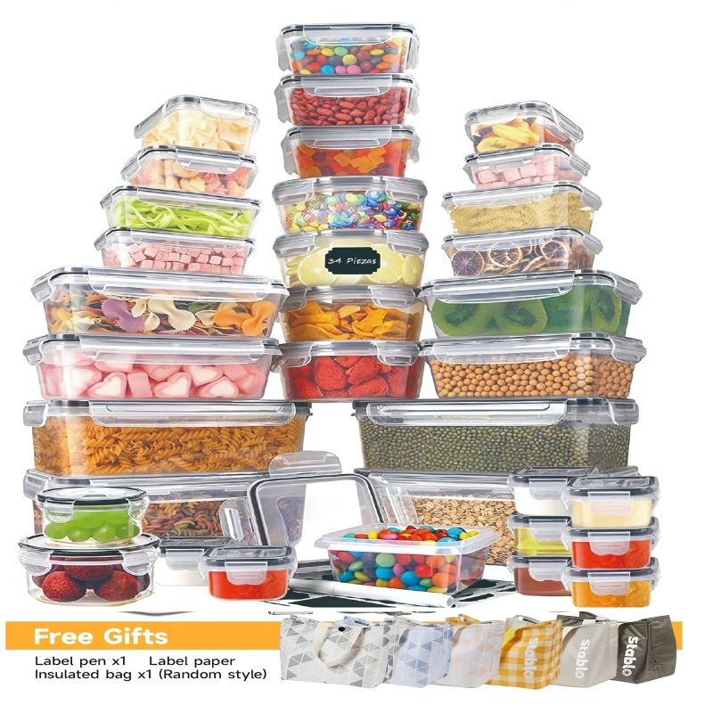 Set Food Storage - 48PCS BPA-Free Food Storage Set –