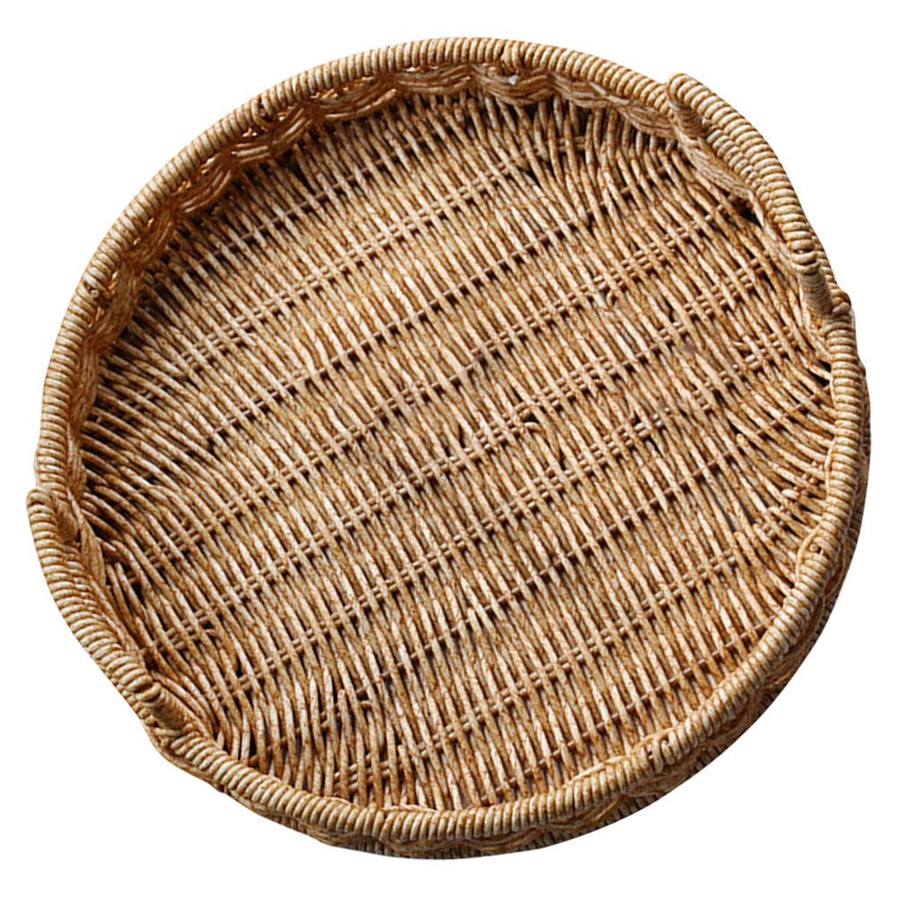 Food Storage Large - Round Woven Bread Basket Imitation Rattan