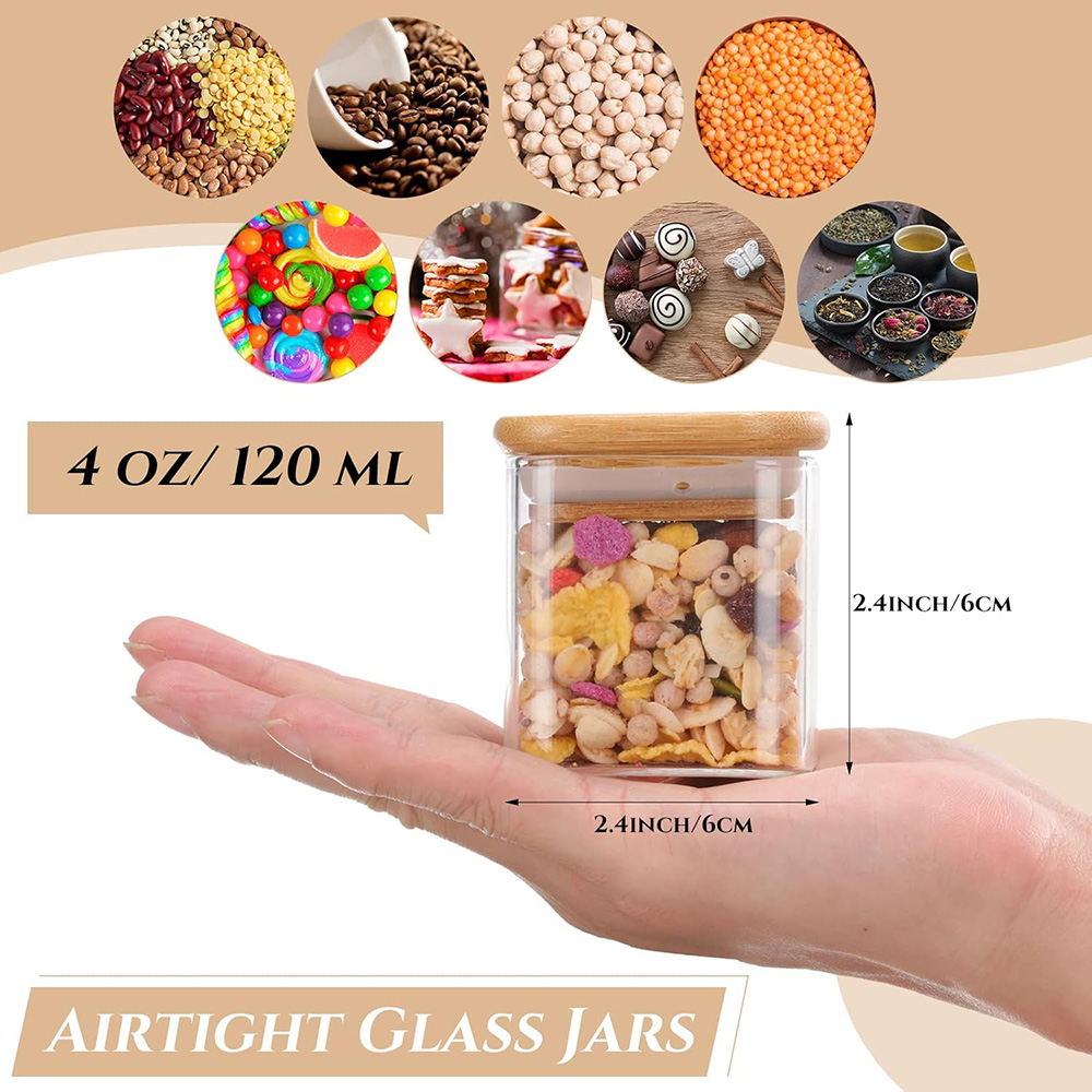4oz 6Packs Glass Jars Set with - Food Storage Jar Labels ulasan dan harga