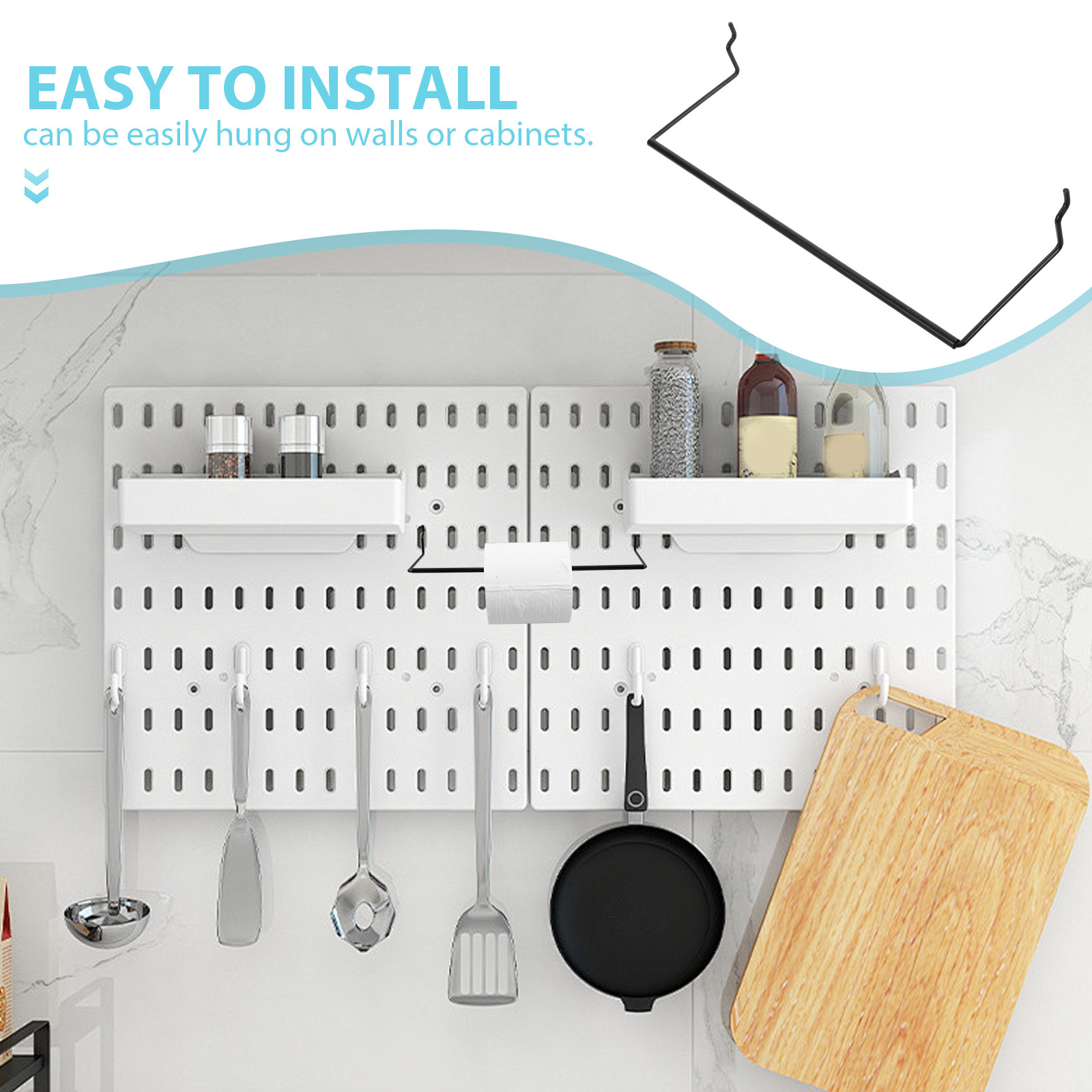 Pegboard Metal Kitchen Rack Pa - Food Storage Rack ulasan dan harga