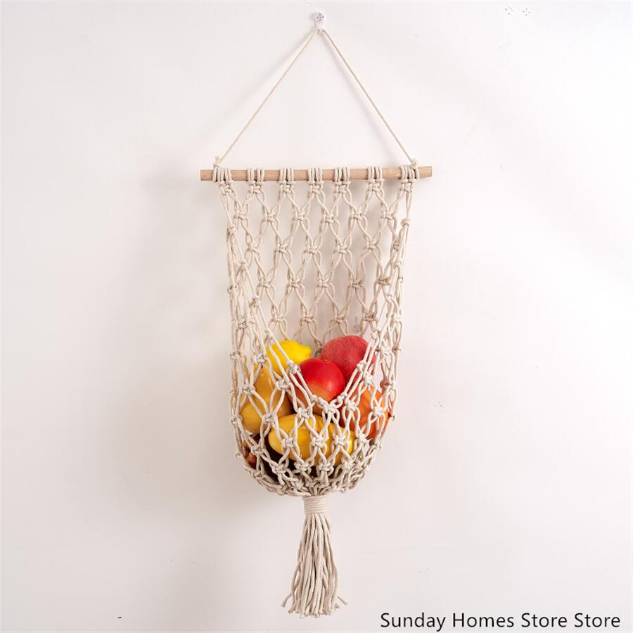 Macrame  Fruit  Storage Basket - Food Storage Plant ulasan dan harga