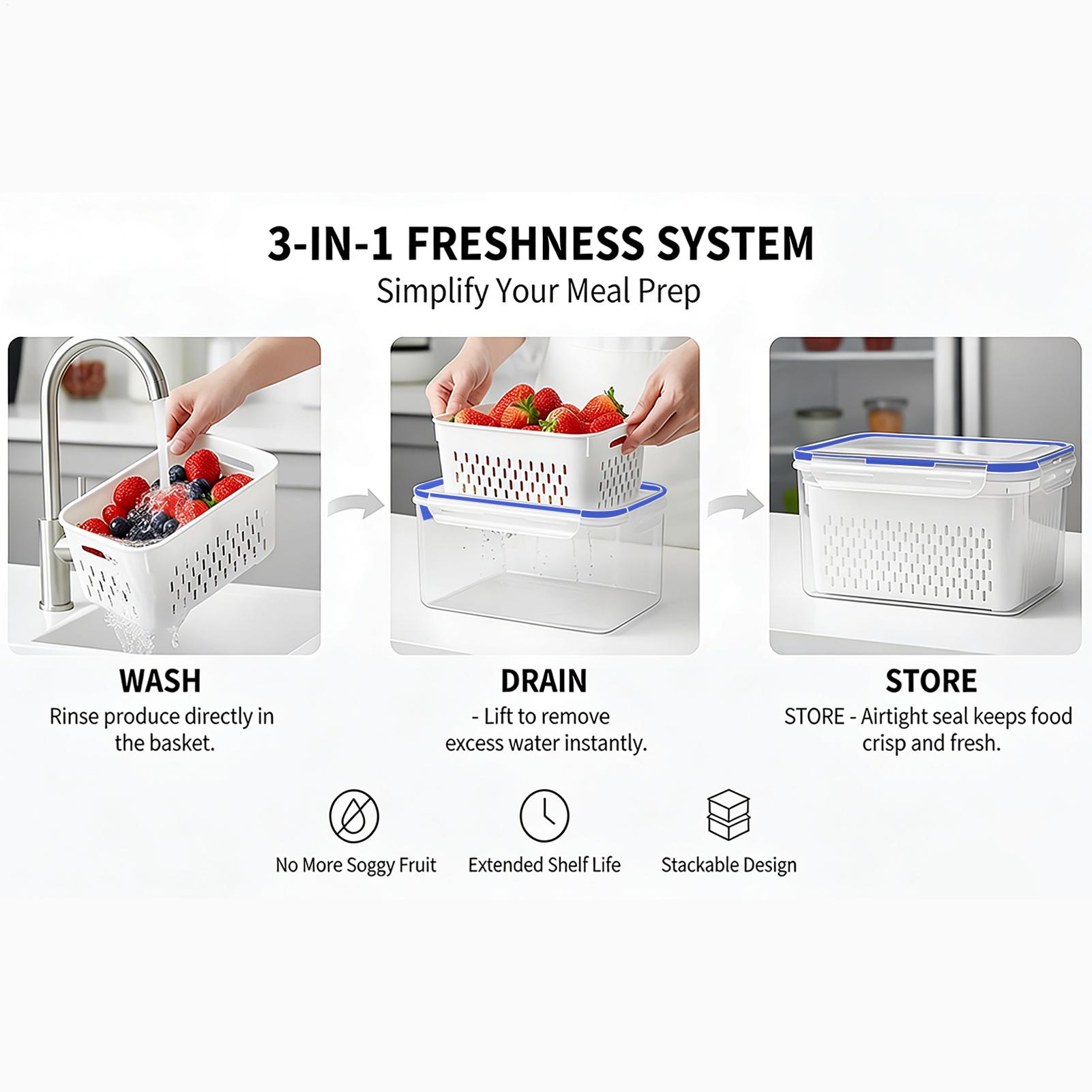 4 In 1 Food Storage Container  - Food Storage Plastic ulasan dan harga