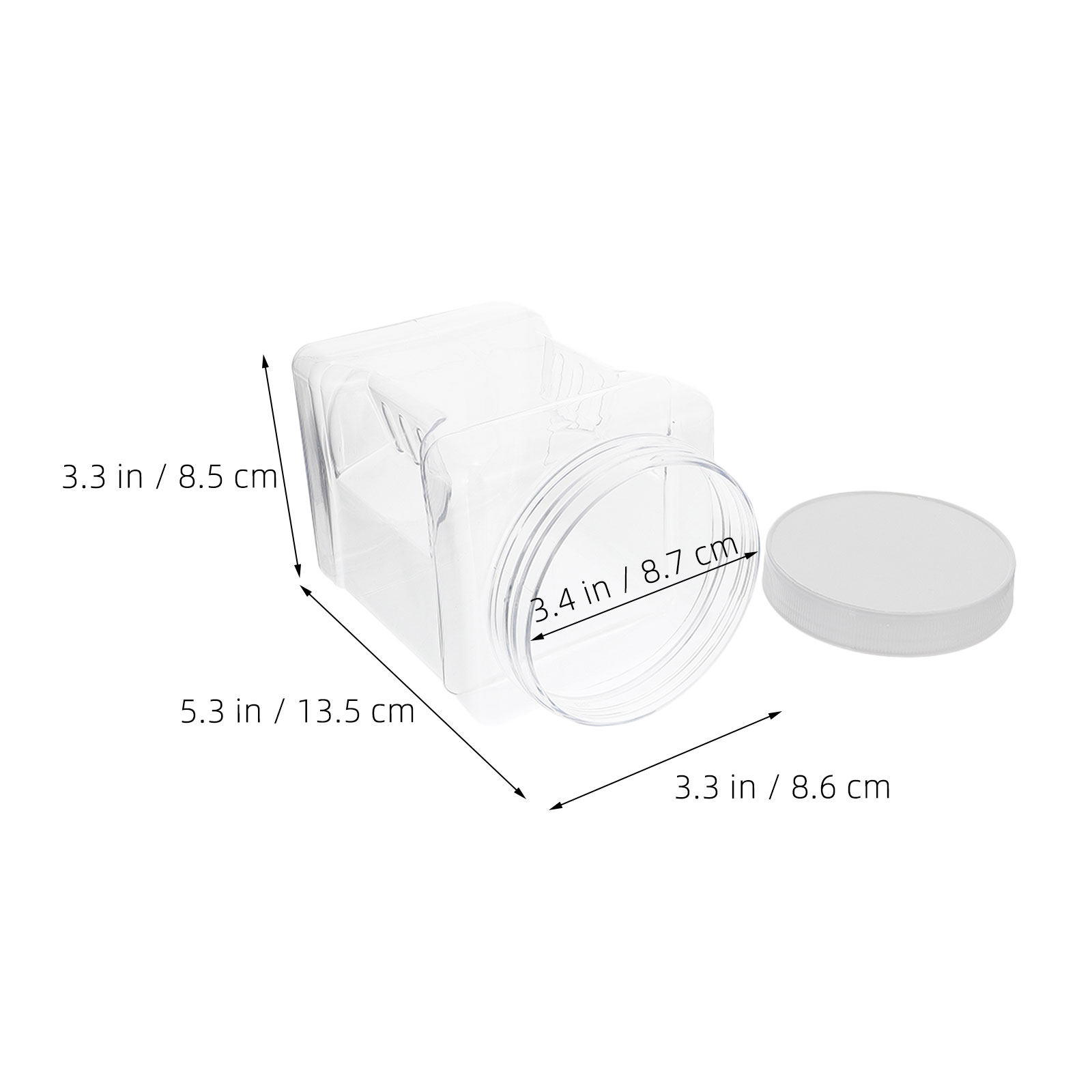 6Pcs Transparent Square Canist - Food Storage Square Containers ulasan dan harga