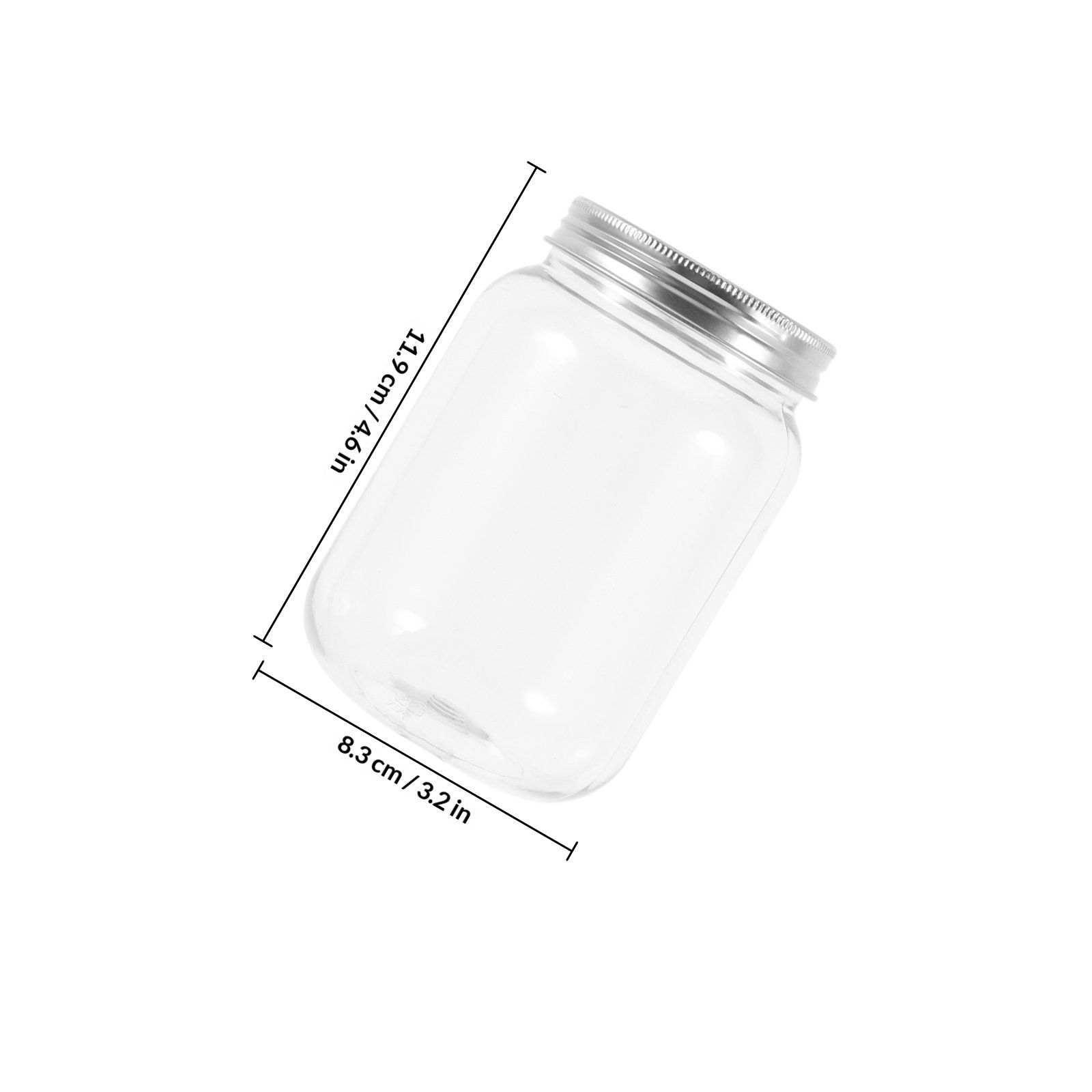 4Pcs Clear Plastic Jars with A - Food Storage Plastic ulasan dan harga