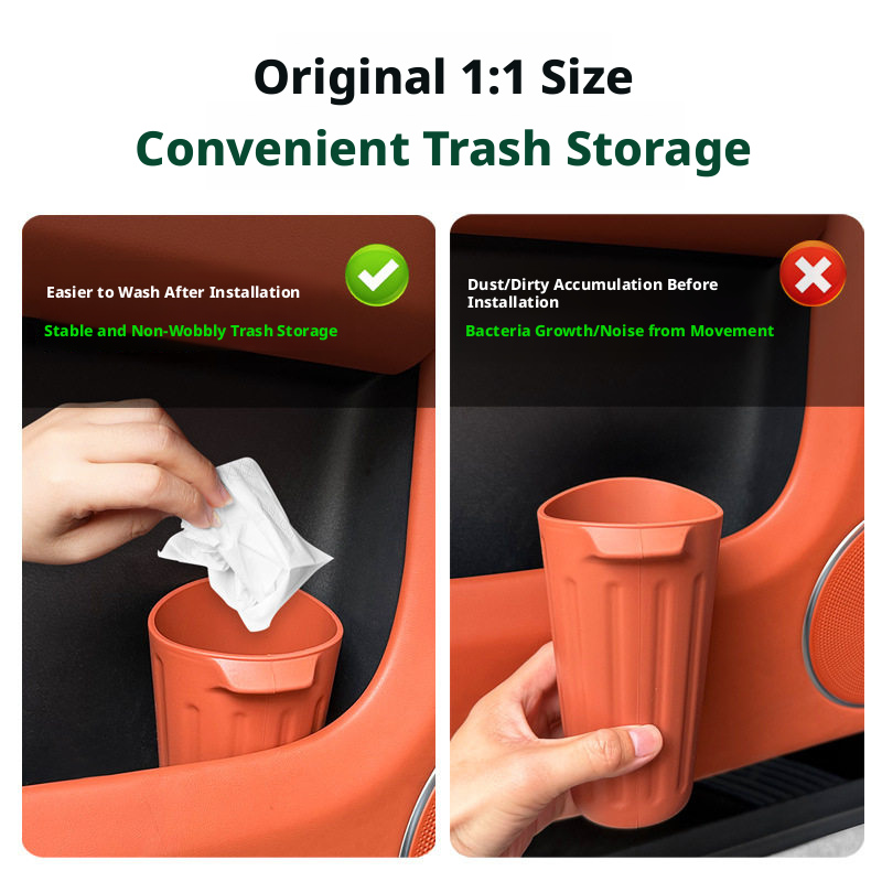SEAMETAL Car Trash Can Food-Gr - Food Storage Silicone ulasan dan harga
