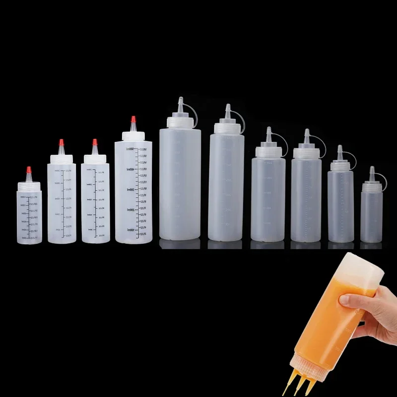 1Pcs Empty120ml-1000ml PE Plas - Condiment Squeeze Bottle ulasan dan harga