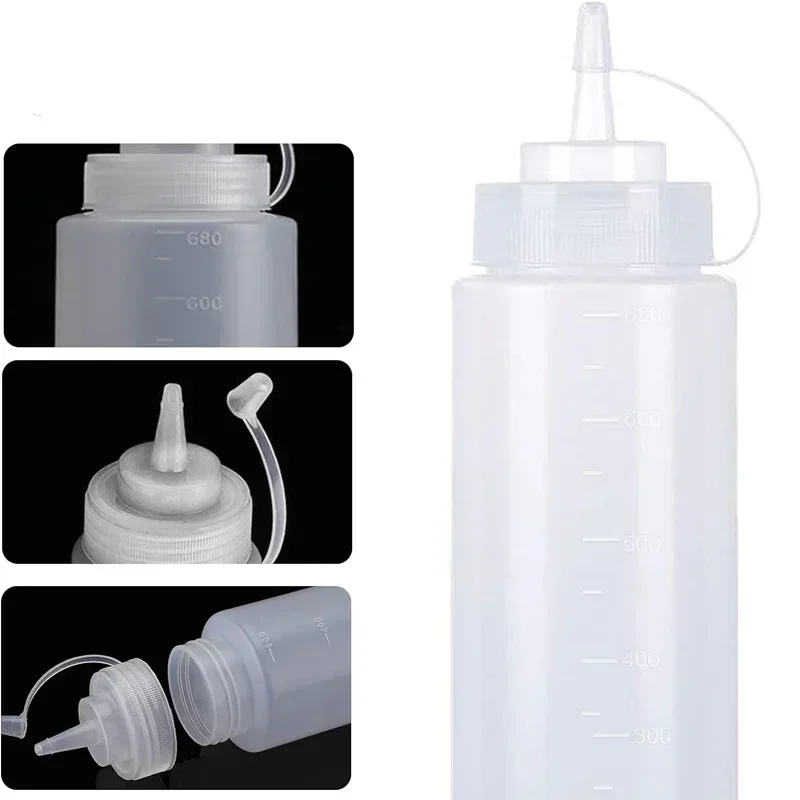 1Pcs Empty120ml-1000ml PE Plas - Condiment Squeeze Bottle ulasan dan harga