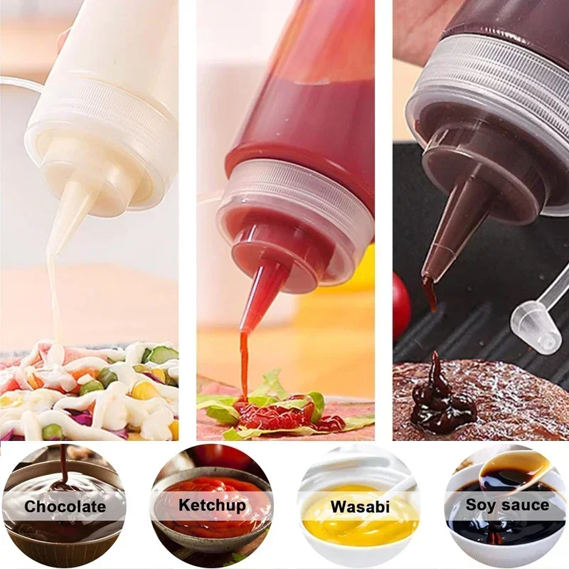 1Pcs Empty120ml-1000ml PE Plas - Condiment Squeeze Bottle ulasan dan harga