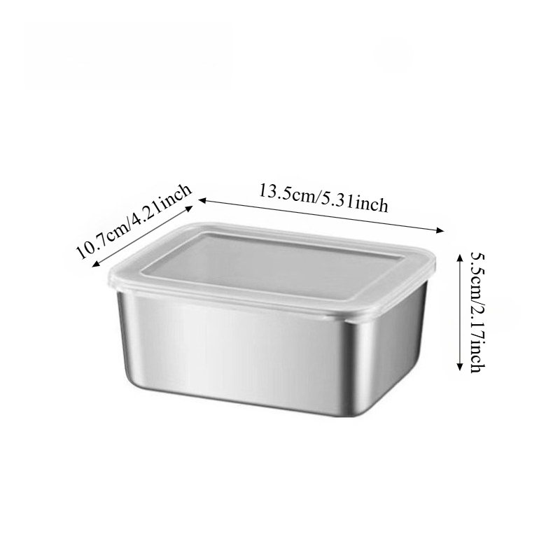 3/6Pcs Stainless Steel Rectang - Food Storage Lunch Box ulasan dan harga