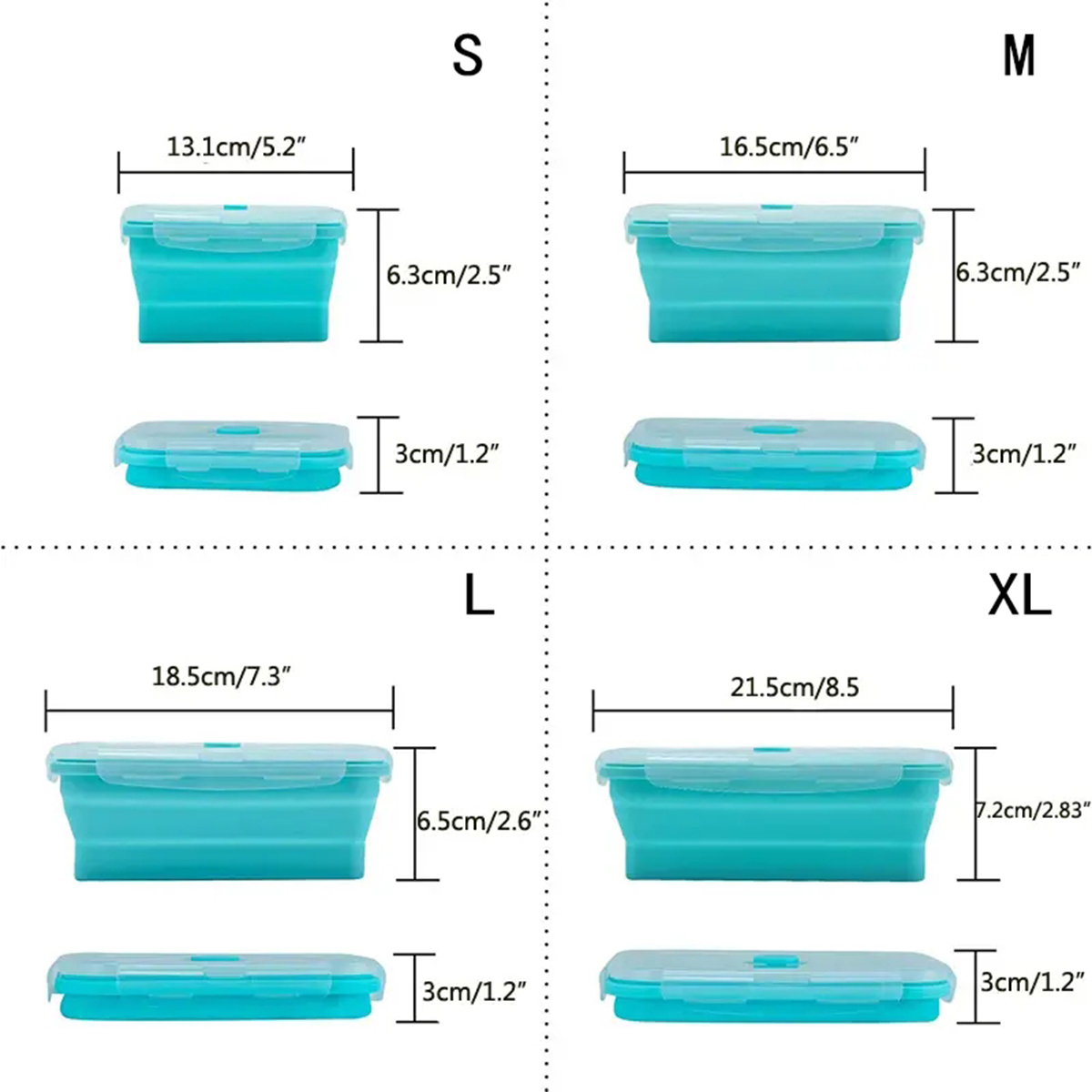 Collapsible Silicone Food Stor - Food Storage Silicone ulasan dan harga