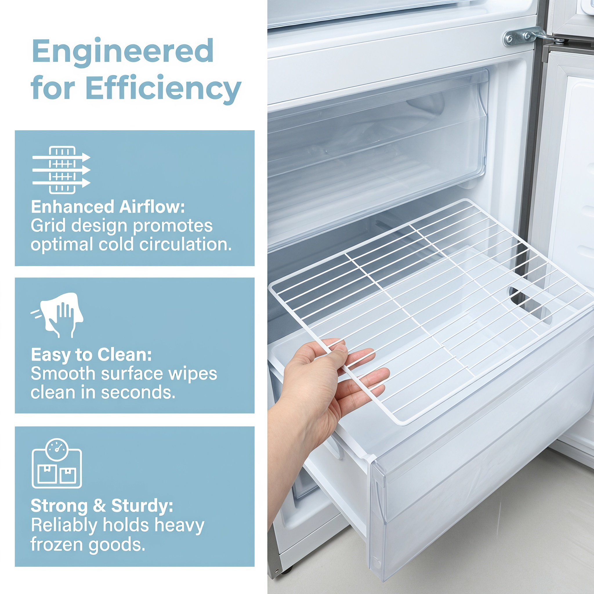 Chest Freezer Metal Wire Shelf - Food Storage Rack ulasan dan harga