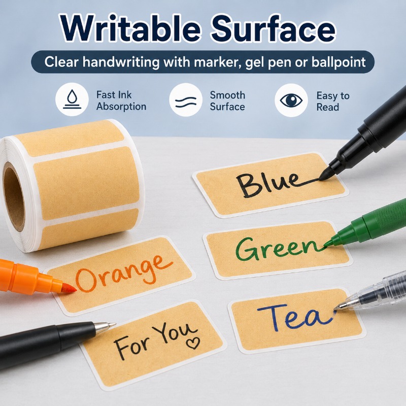Writable Kraft Label Stickers  - Food Storage Jar Labels ulasan dan harga