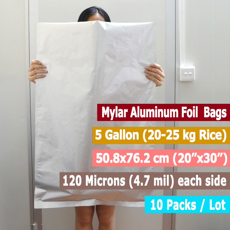 10 Packs 5 Gallons Mylar Bags  - Food Storage For Long Term ulasan dan harga
