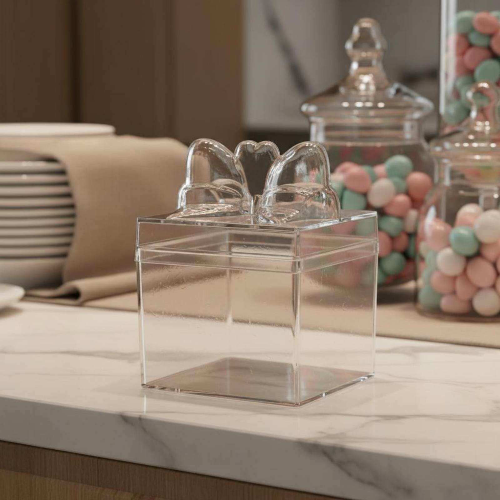 Clear Plastic Candy Box with R - Food Storage Plastic ulasan dan harga