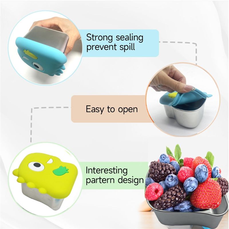 AA94-304 Stainless Steel Dinos - Food Storage Silicone ulasan dan harga