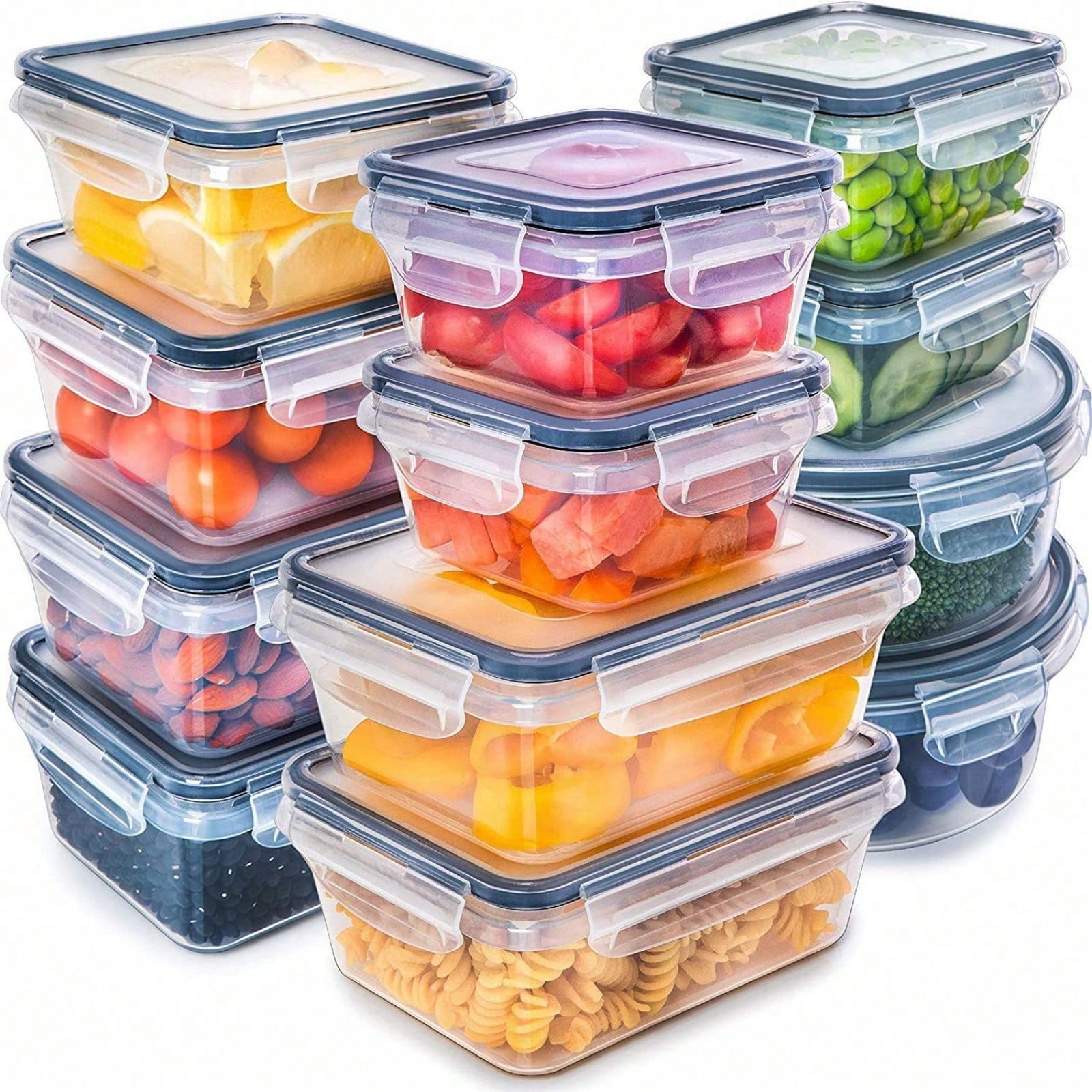 12 Plastic Sealed Food Storage - Food Storage Lunch Box ulasan dan harga
