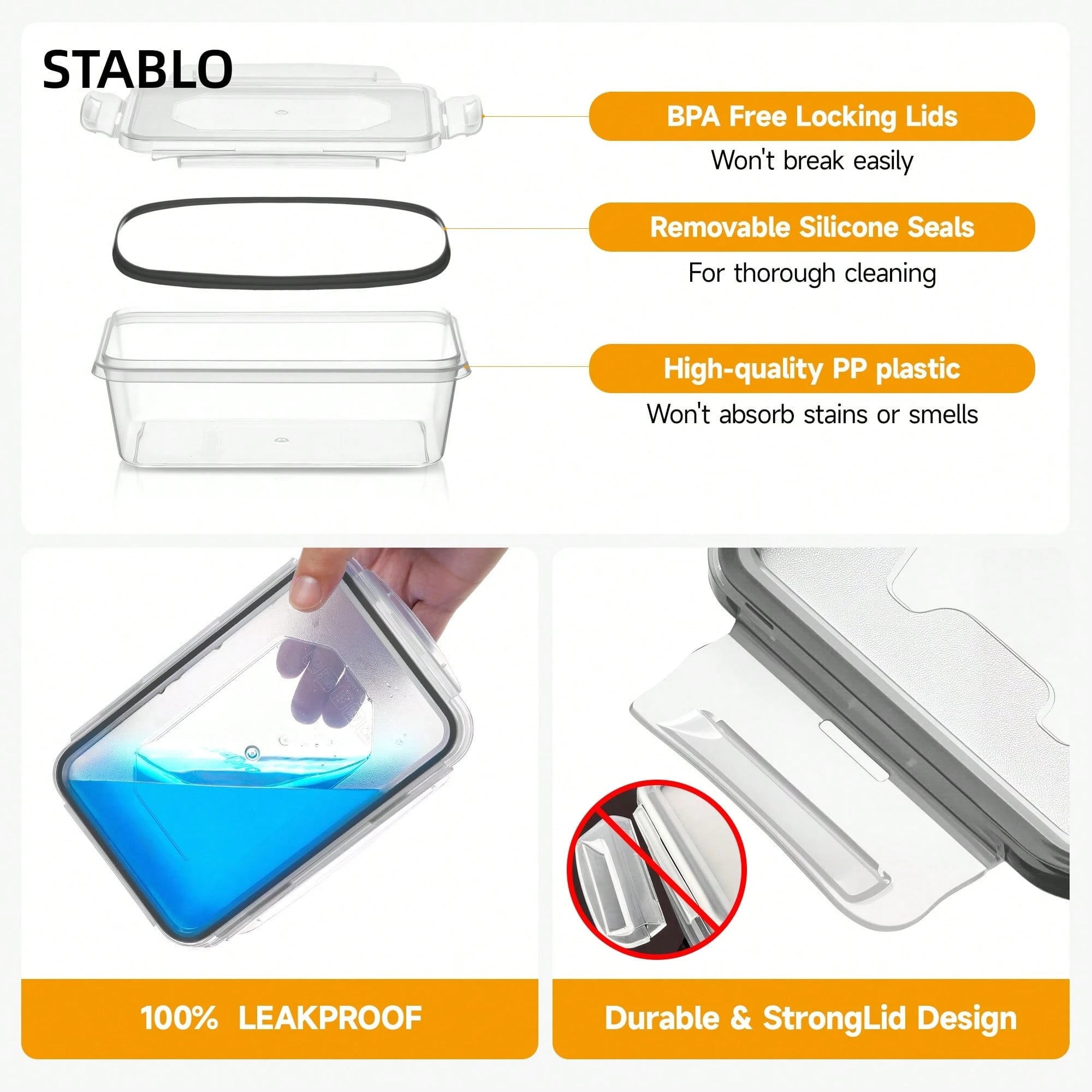 12 Plastic Sealed Food Storage - Food Storage Lunch Box ulasan dan harga