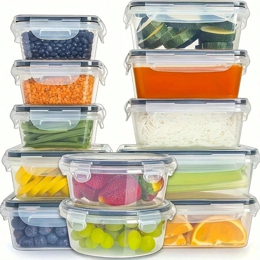 12 Plastic Sealed Food Storage - Food Storage Lunch Box ulasan dan harga