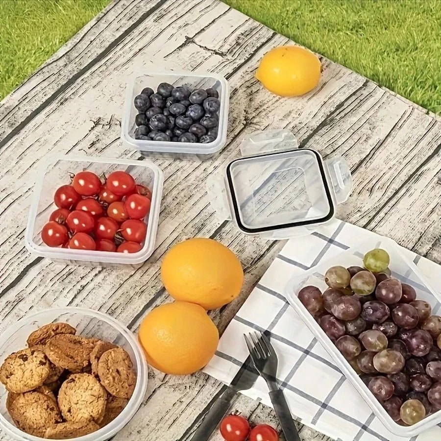 12 Plastic Sealed Food Storage - Food Storage Lunch Box ulasan dan harga