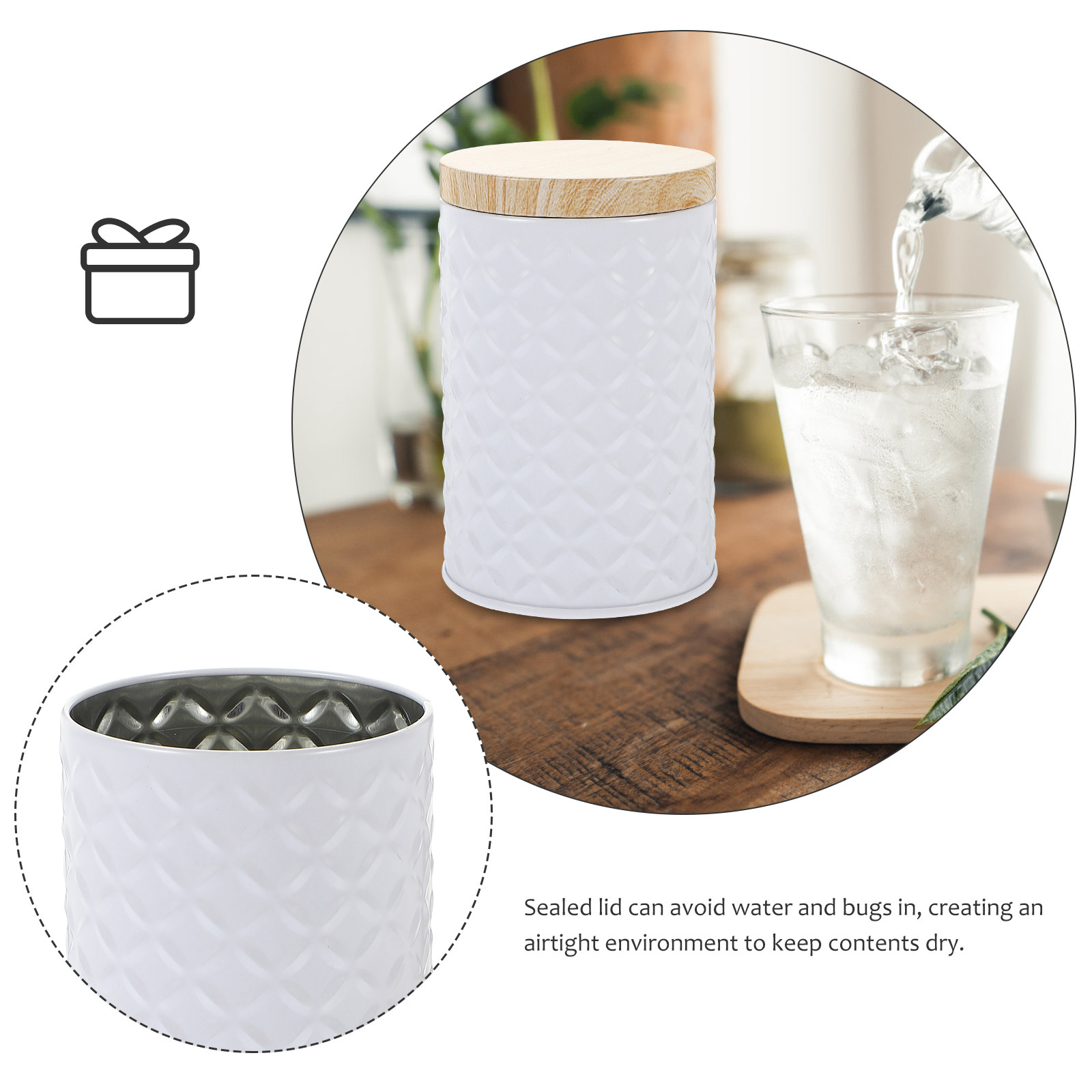 2Pcs Food Grade Tinplate Stora - Food Storage Plastic ulasan dan harga