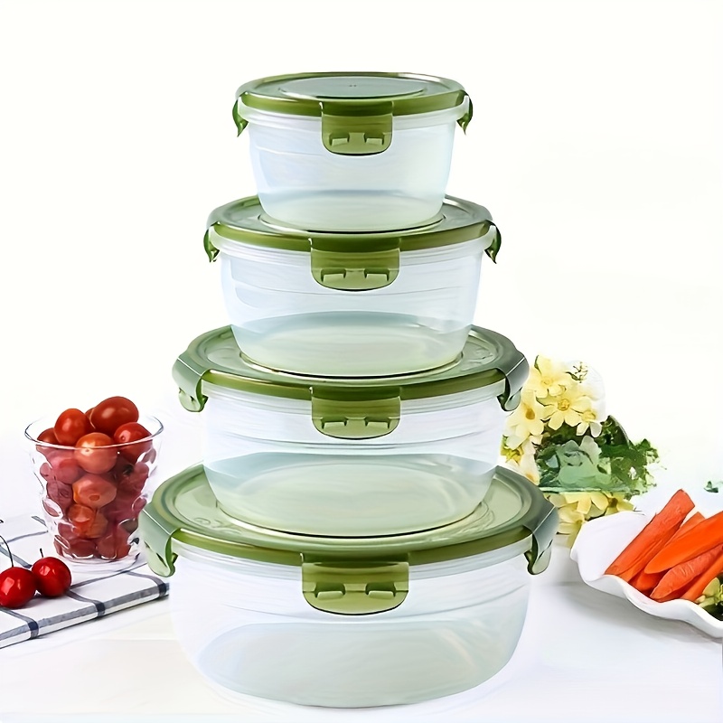 4 Plastic Food Storage Contain - Food Storage Square Containers ulasan dan harga