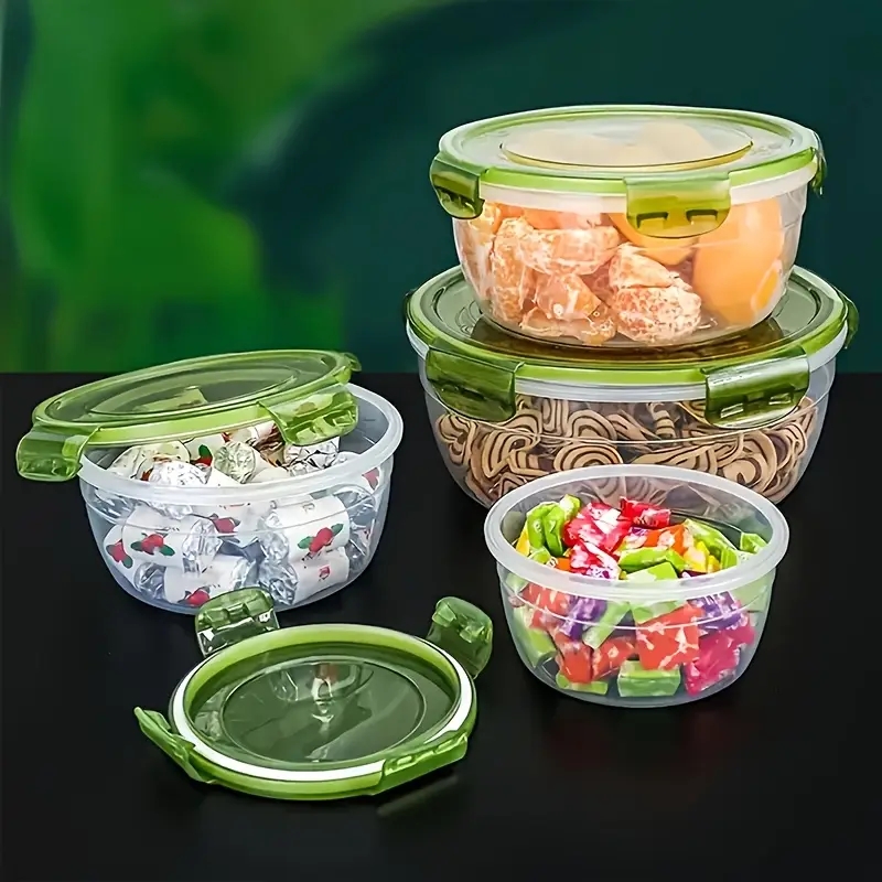 4 Plastic Food Storage Contain - Food Storage Square Containers ulasan dan harga