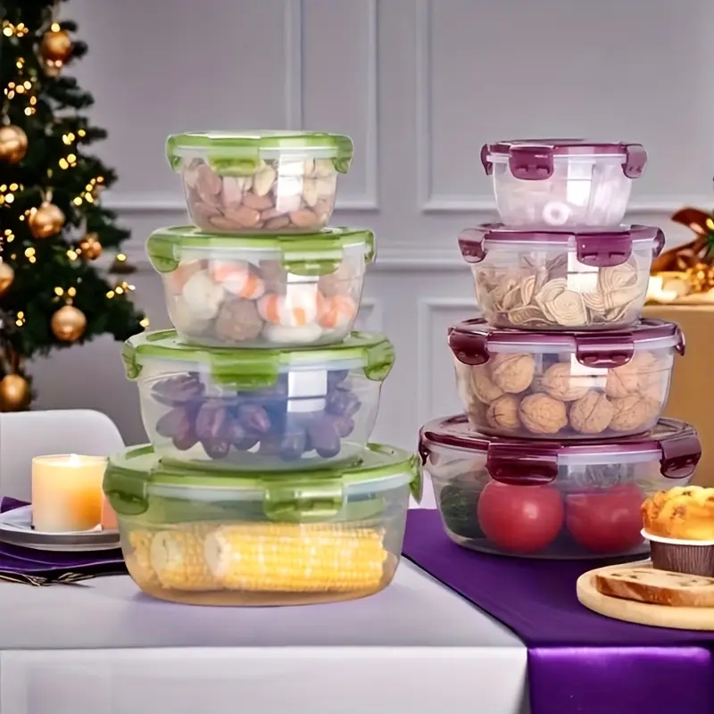 4 Plastic Food Storage Contain - Food Storage Square Containers ulasan dan harga