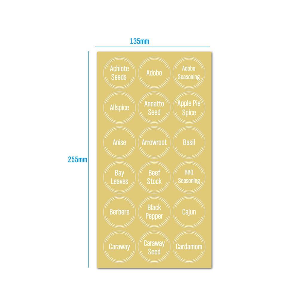 144 Pcs/set Transparent Spice  - Food Storage Jar Labels ulasan dan harga