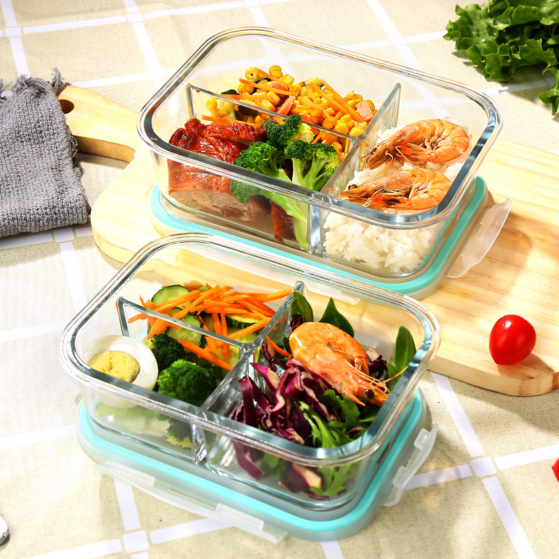 Glass Fresh-Keeping Box high B - Food Storage Square Containers ulasan dan harga