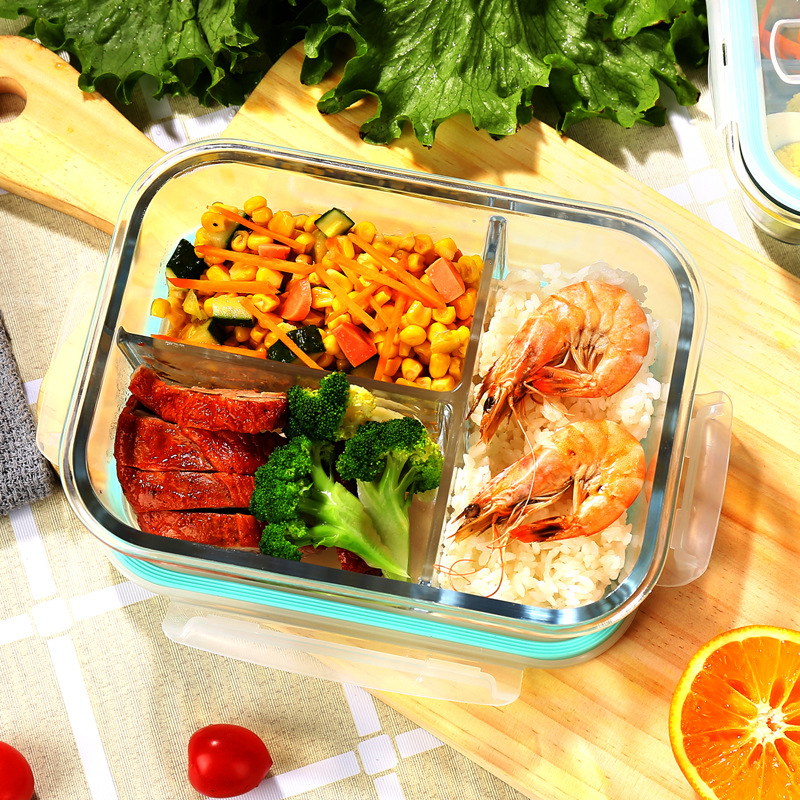 Glass Fresh-Keeping Box high B - Food Storage Square Containers ulasan dan harga