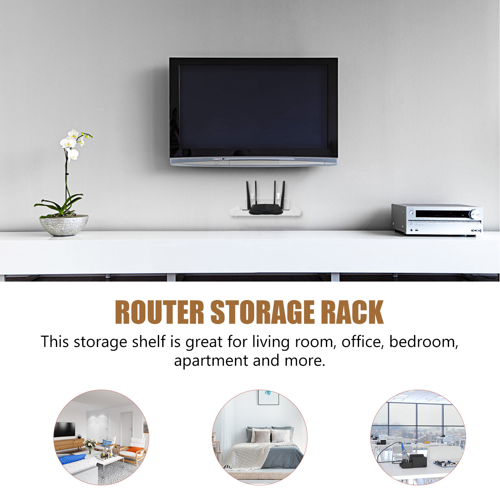 No-Drilling Wall Mount Router  - Food Storage Rack ulasan dan harga