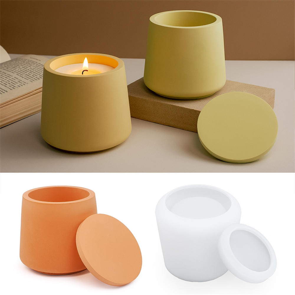 Candle Jar Silicone Mold With  - Food Storage Jars With Lids ulasan dan harga
