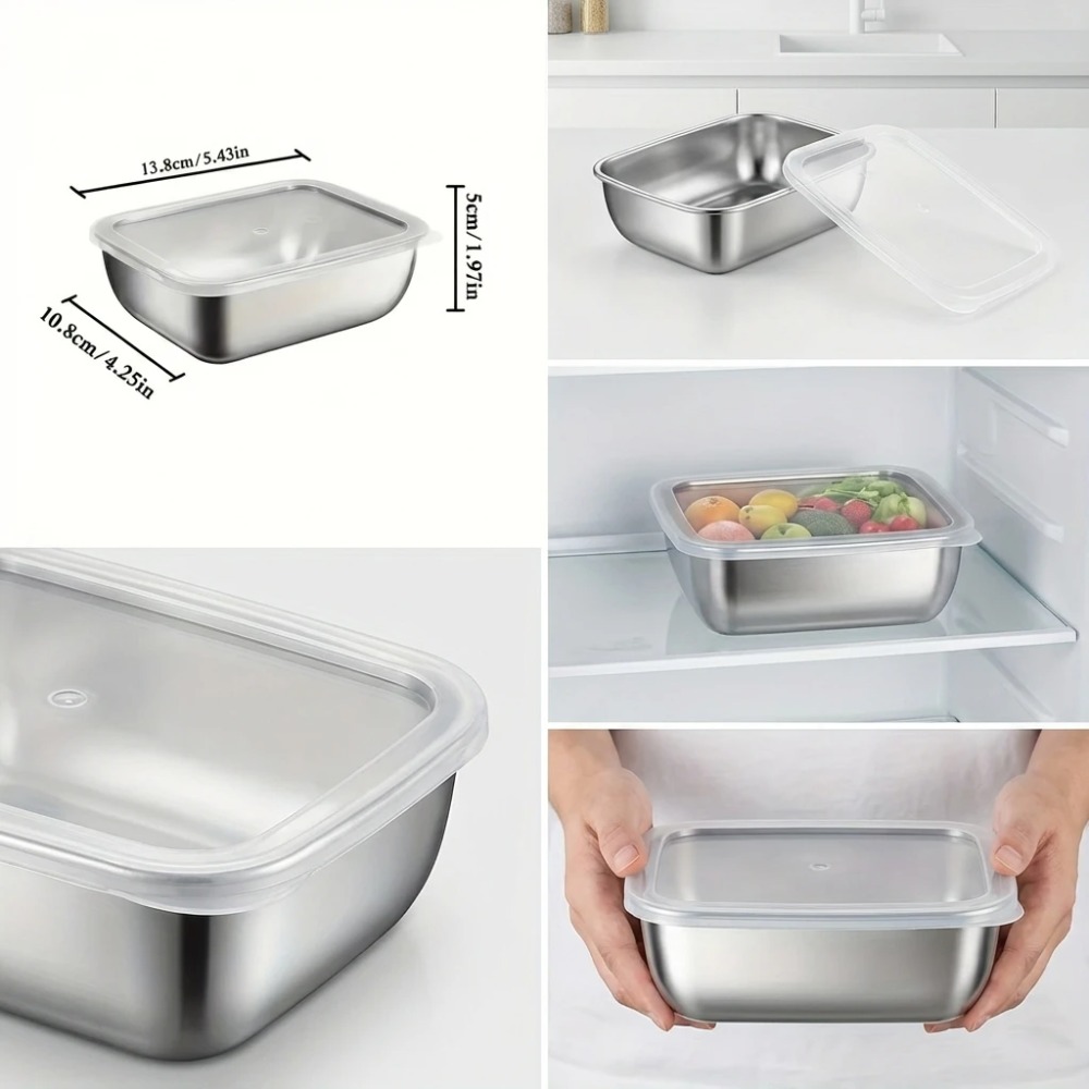 6PCS Stainless Steel Food Stor - Food Storage Lunch Box ulasan dan harga