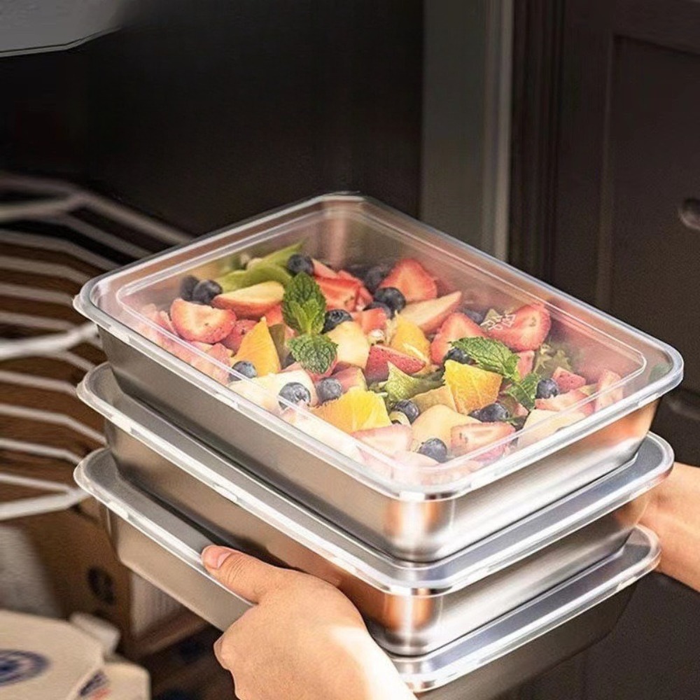 Food Grade Stainless Steel Ser - Food Storage Square Containers ulasan dan harga