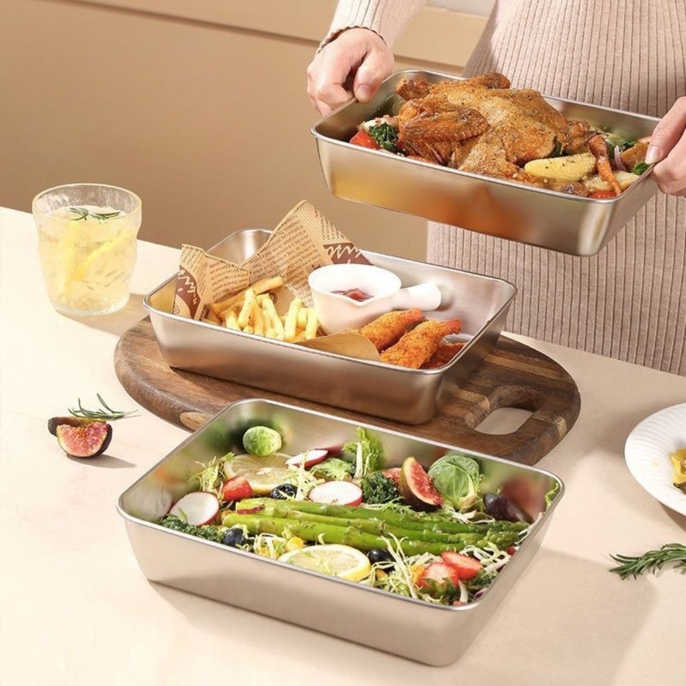 Food Grade Stainless Steel Ser - Food Storage Square Containers ulasan dan harga