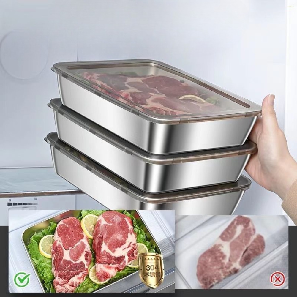 Food Grade Stainless Steel Ser - Food Storage Square Containers ulasan dan harga