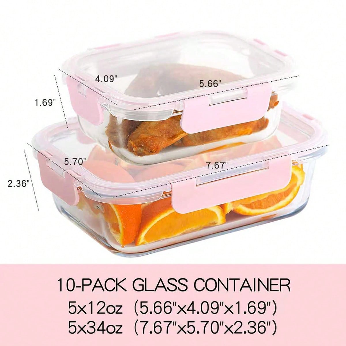 10 Pack Glass Meal Prep Contai - Food Storage Square Containers ulasan dan harga