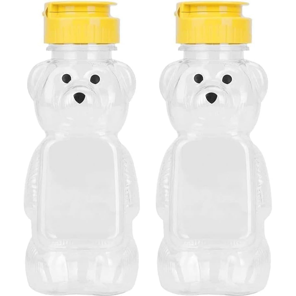 2PCS Plastic Bear Honey Bottle - Condiment Squeeze Bottle ulasan dan harga