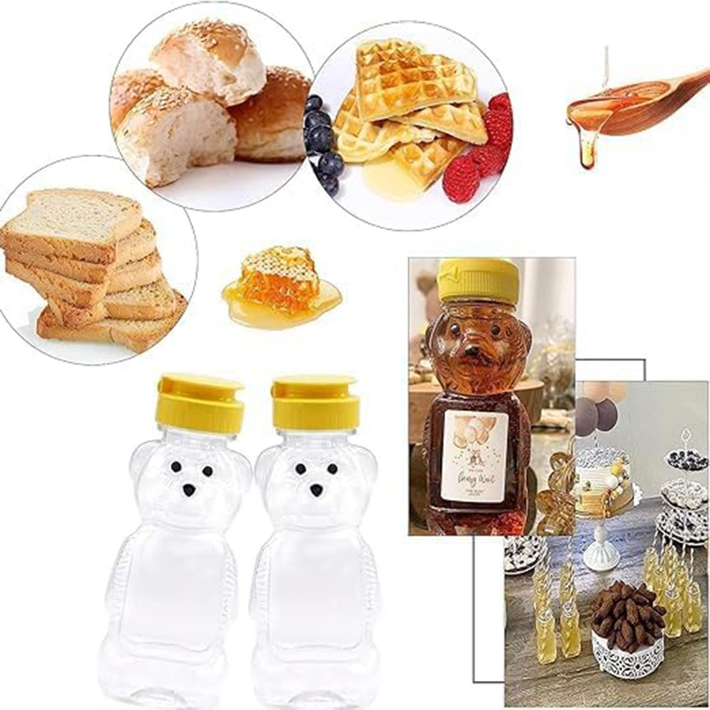 2PCS Plastic Bear Honey Bottle - Condiment Squeeze Bottle ulasan dan harga