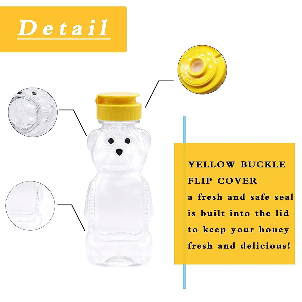 2PCS Plastic Bear Honey Bottle - Condiment Squeeze Bottle ulasan dan harga