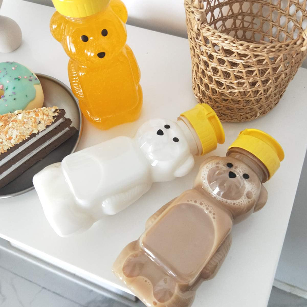 2PCS Plastic Bear Honey Bottle - Condiment Squeeze Bottle ulasan dan harga