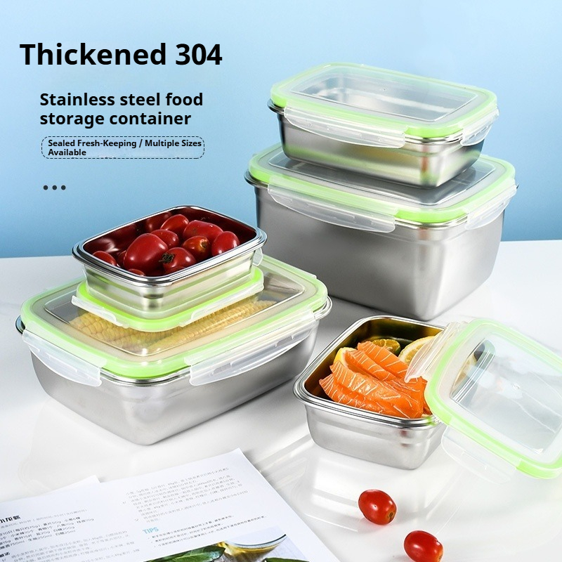 304 Stainless Steel Lunch Box  - Food Storage Silicone ulasan dan harga